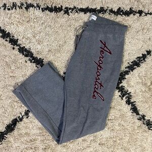 Aeropostale grey Y2K inspired script logo fit & flare comfy cozy sweatpants
